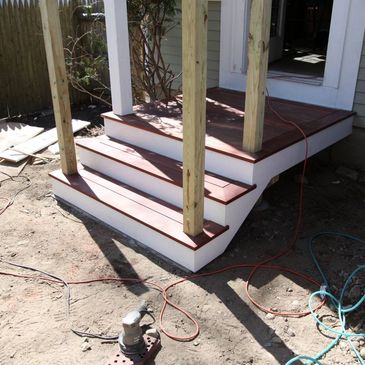 Finish carpentry with some mahogany deck in newton