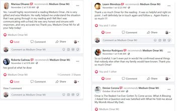 Testimonials  Psychic Readings 