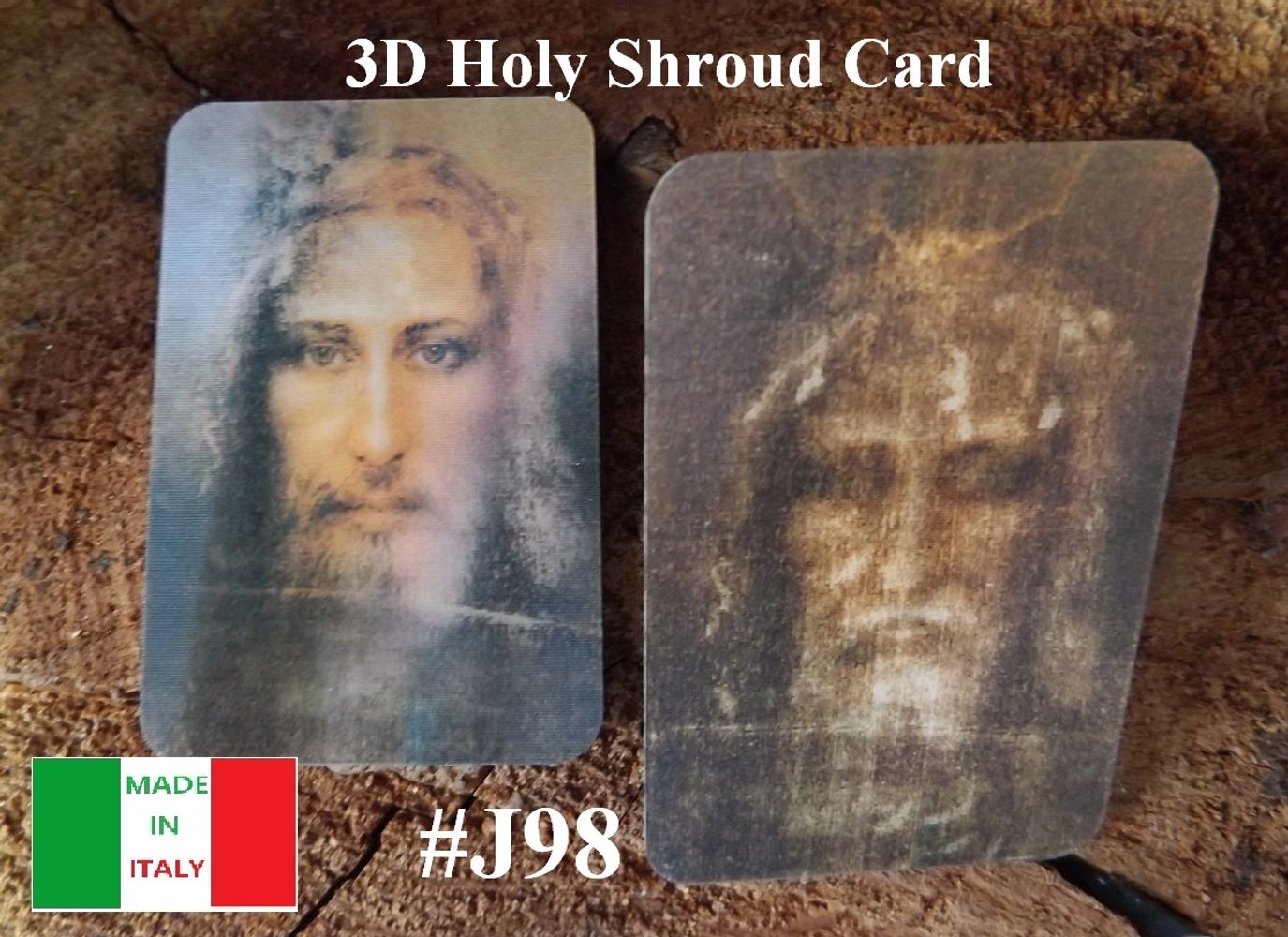 Holographic 3D Cards Featuring image of The Shroud of Turin, Made in Italy, Kristy's