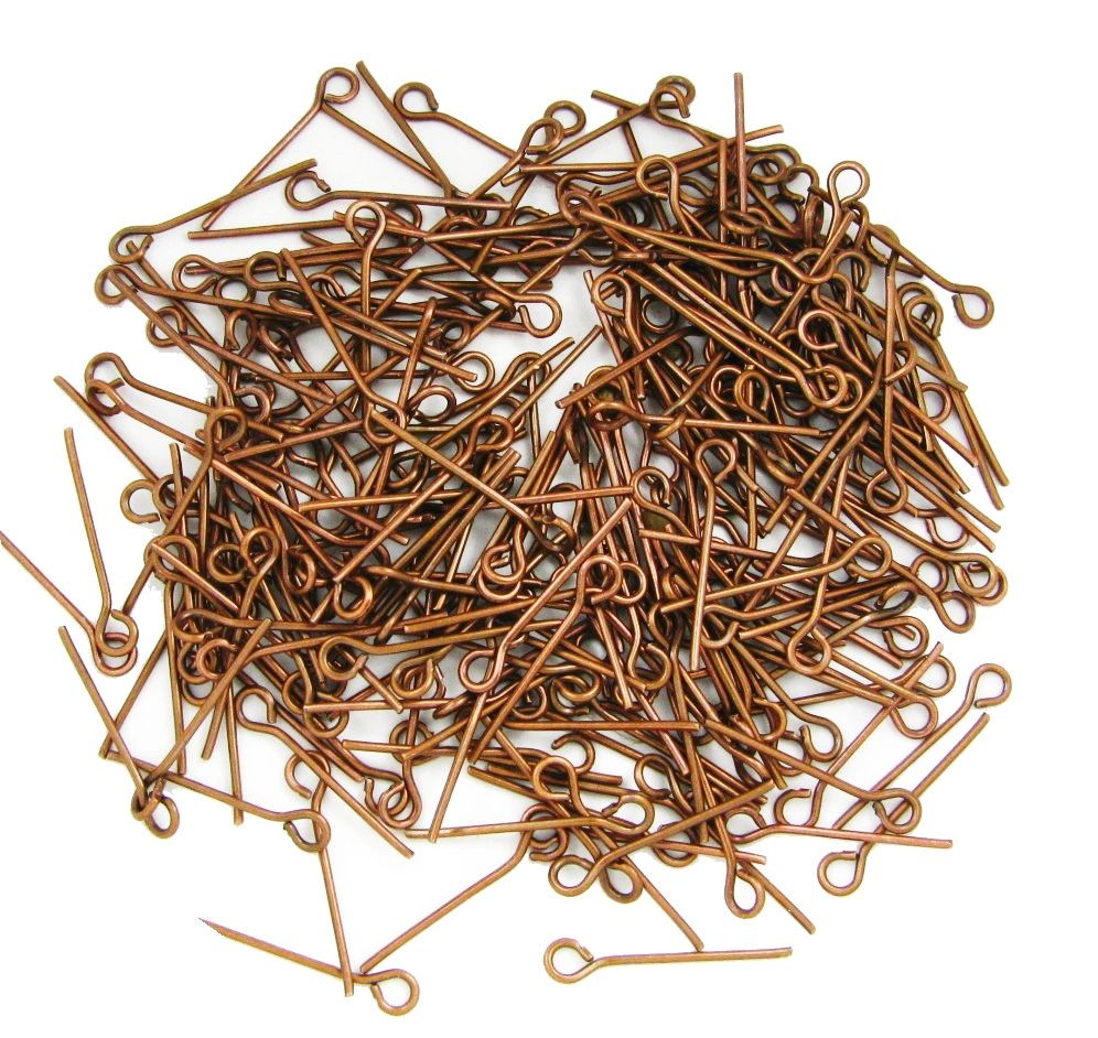Bulk 500 Antique Bronze Eyepins – 21 Gauge, 20mm Long, For Jewelry Making