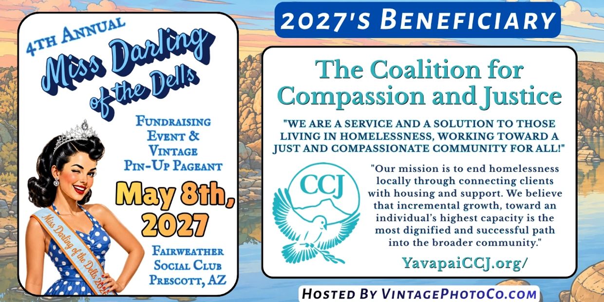 4th Annual Miss Darling of the Dells event on May 8, 2027, benefiting The Coalition for Compassion and Justice.