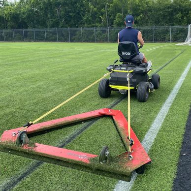 Turf brushing