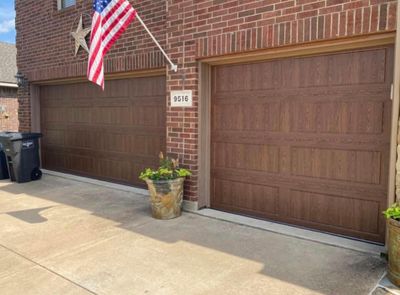 Wooden garage door makeover. 