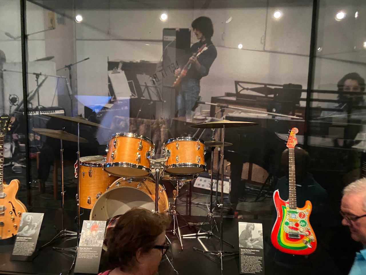 From the Rock and Roll Hall of Fame's exhibit on the Beatles rooftop concerts, this is the actual drum kit used by Ringo Starr at that famous London concert.
