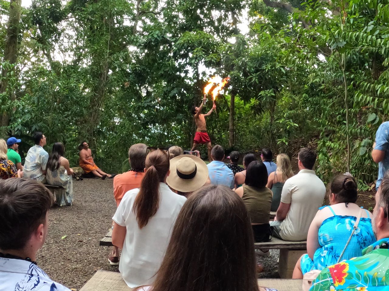 A Hawaiian luau would not be complete without fire dancers.