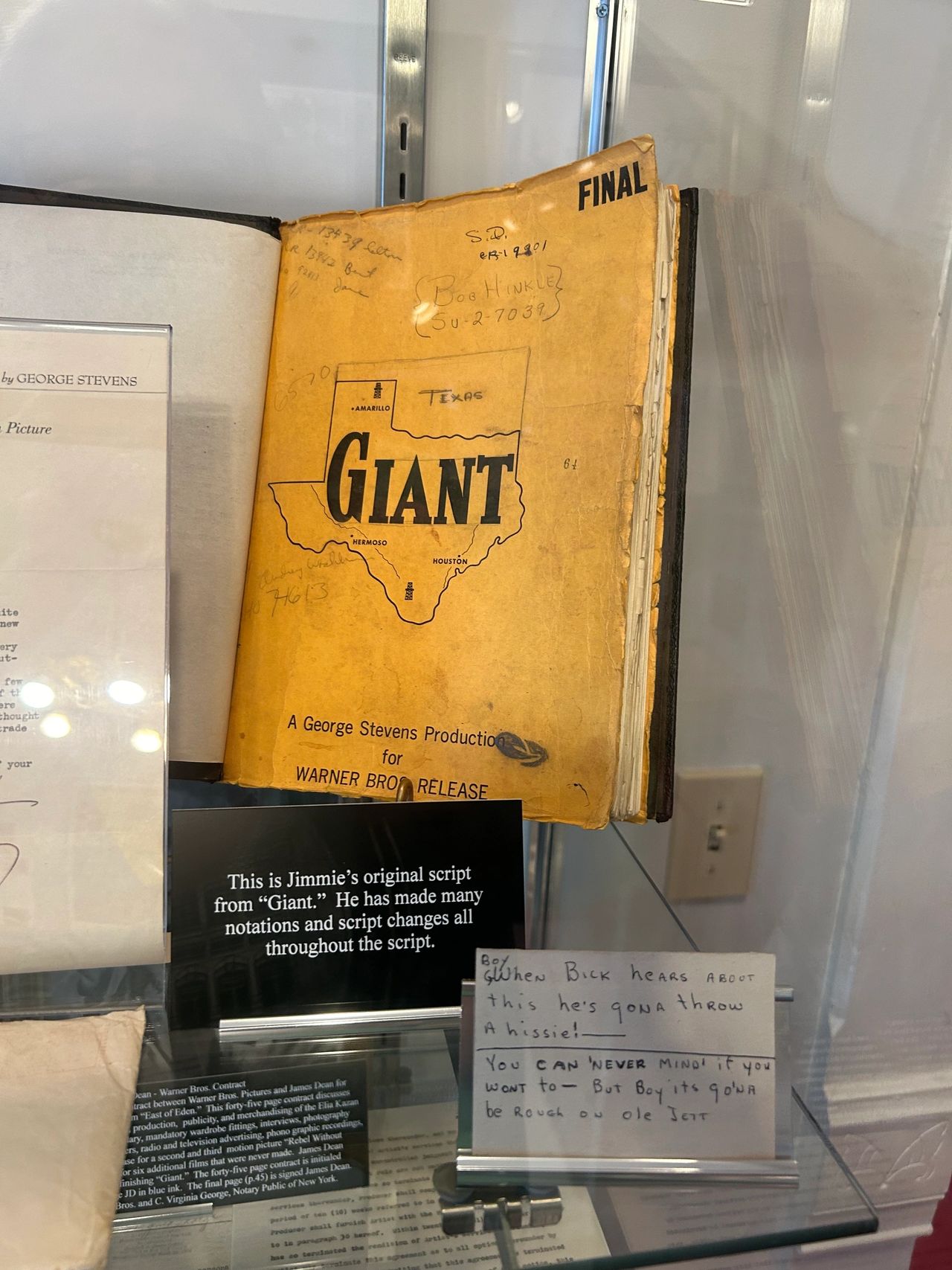 ABOVE: This is the only fully intact script for Rebel Without A Cause that is signed by the entire cast.   BELOW: The personal script for Dean with changes and notes throughout for his performance in Giant.