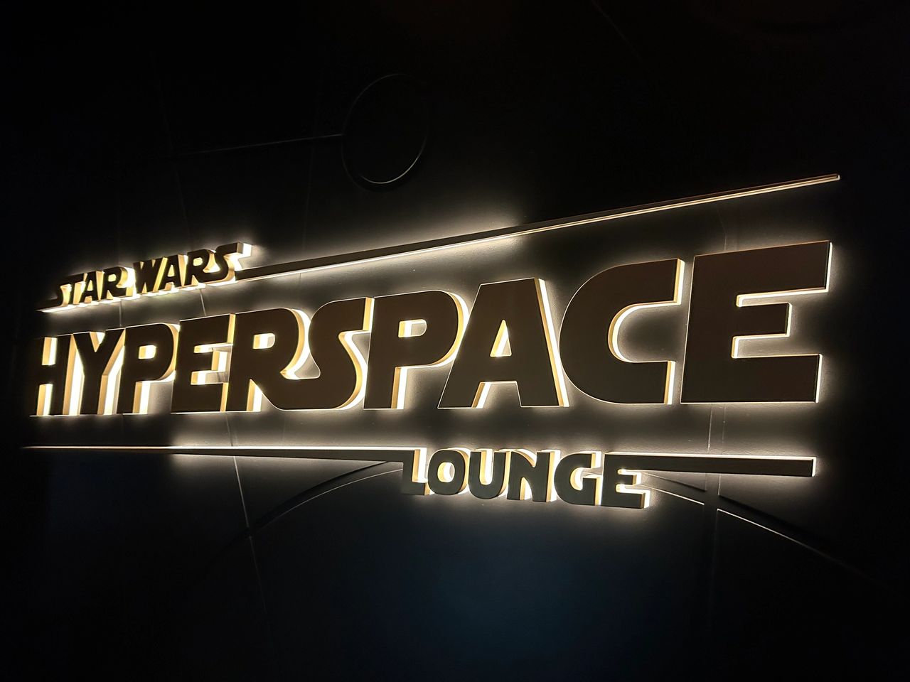 The Disney Wish is home to a unique Star Wars bar. Hyperspace Lounge is very popular, but worth fighting the crowds to check it out.