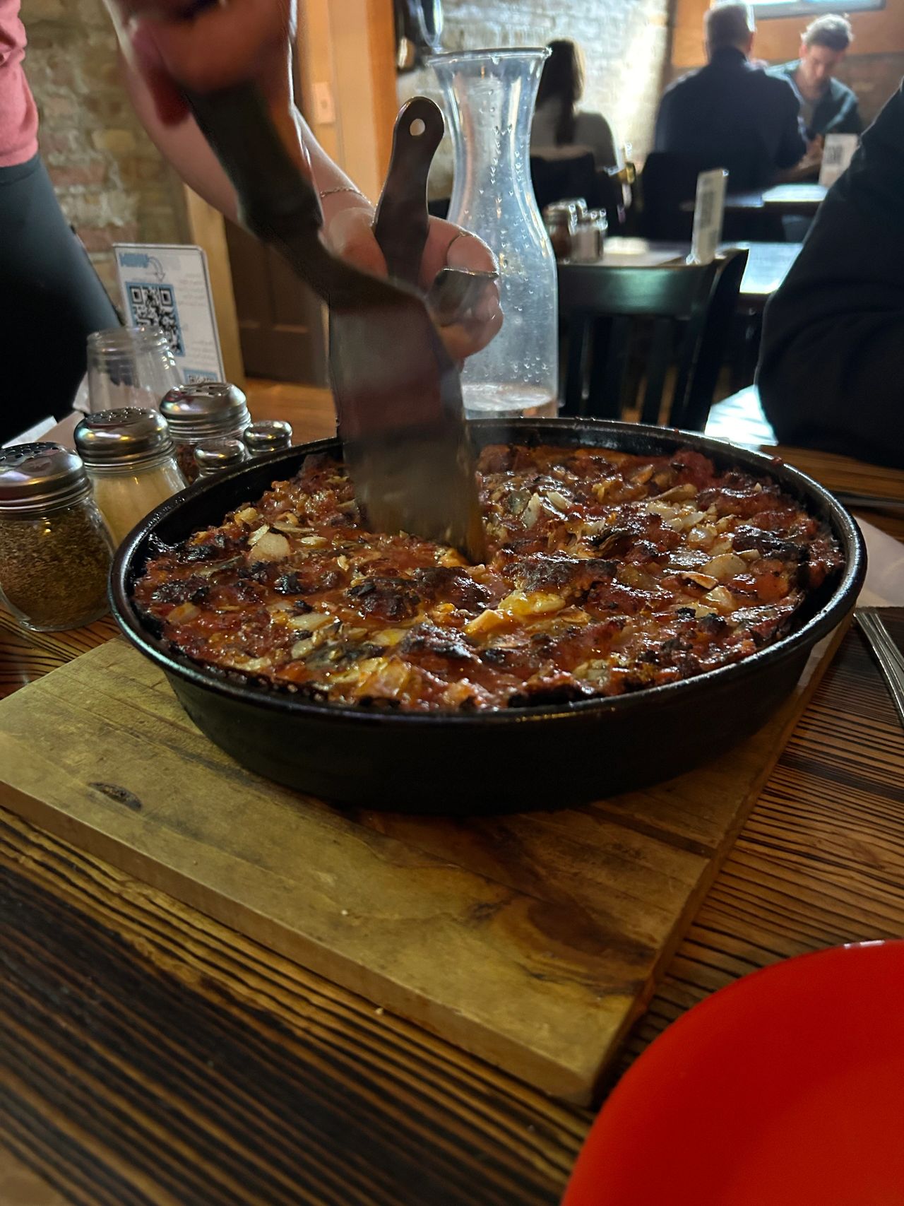 Chicago-style pizza from Pequod's Pizza in Chicago. They were recently named the top pizza restaurant in the country. Chicago-style pizza from Pequod's Pizza in Chicago. They were recently named the top pizza restaurant in the country.