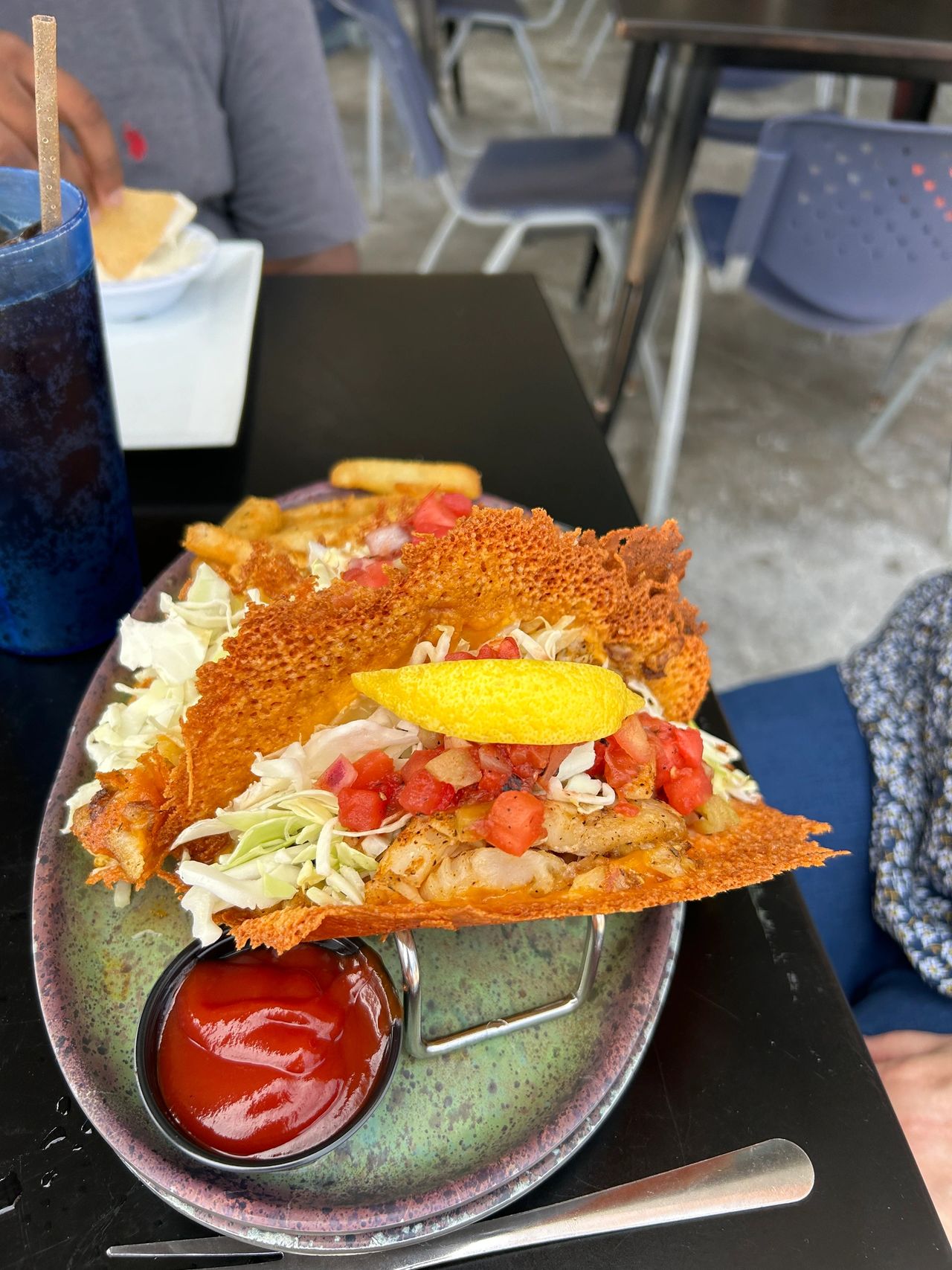 Grouper tacos from the Ugly Grouper is highly recommended when you stop. Big enough to share!