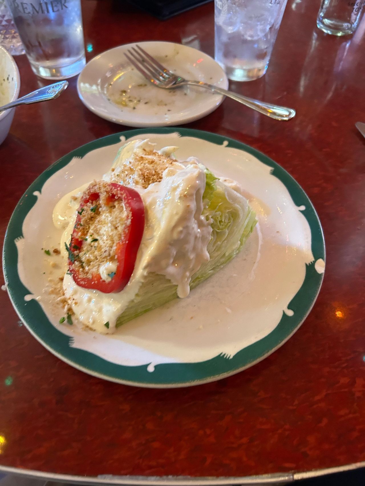 House-made blue cheese dressing tops the wedge salad at Bonge’s.