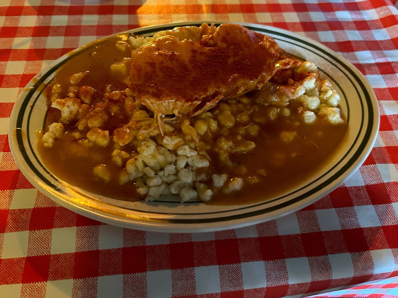 Hungarian comfort food, the chicken paprikas is the signature dish at Tony Packo's in Toledo. A seasoned chicken breast served over Hungarian dumplings, this will satisfy even a large appetite. Hungarian comfort food, the chicken paprikas is the signature dish at Tony Packo's in Toledo. A seasoned chicken breast served over Hungarian dumplings, this will satisfy even a large appetite.