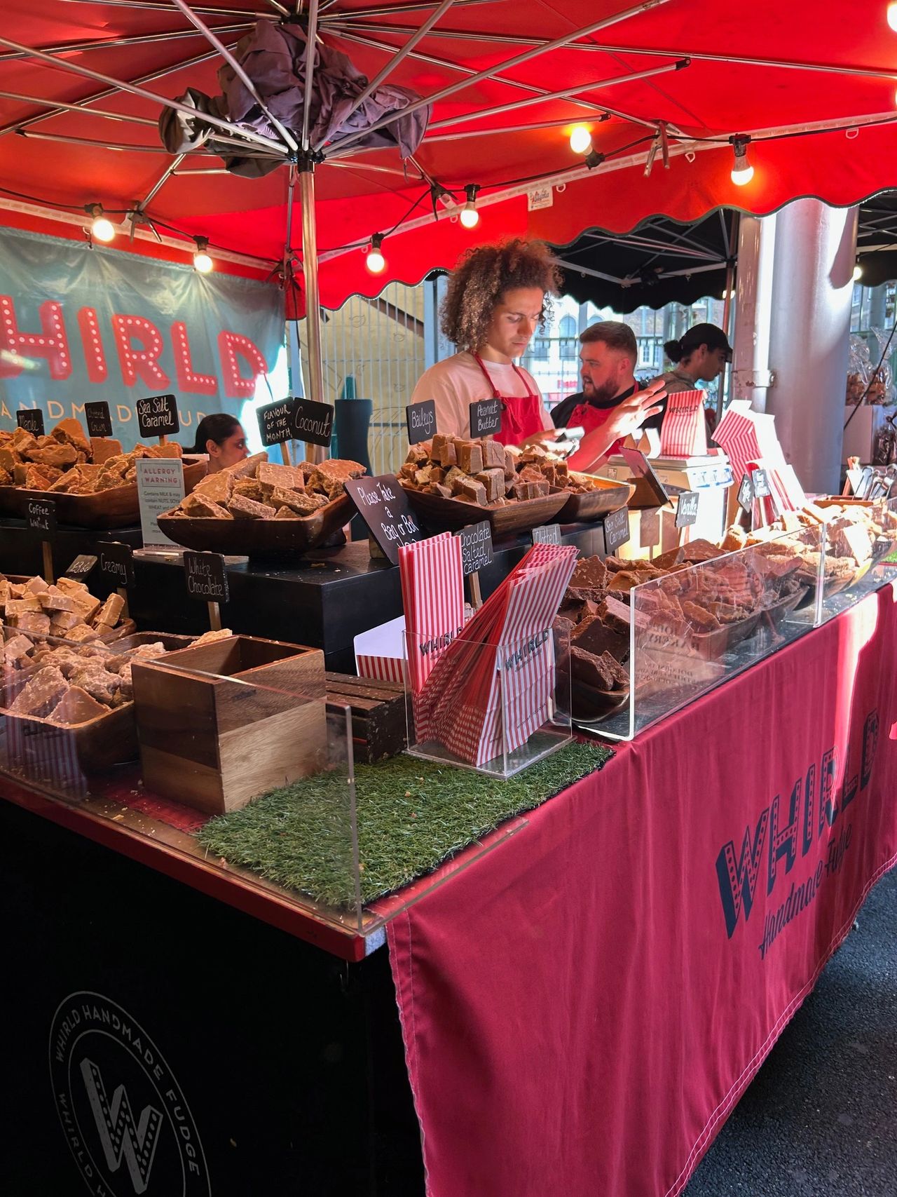 handmade fudge from Whirl in Borough Market, London