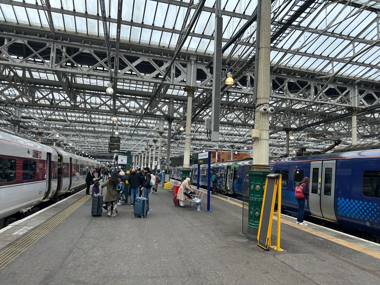 The LNER train from London to Edinburgh’s final destination is Waverly Station, just off downtown.