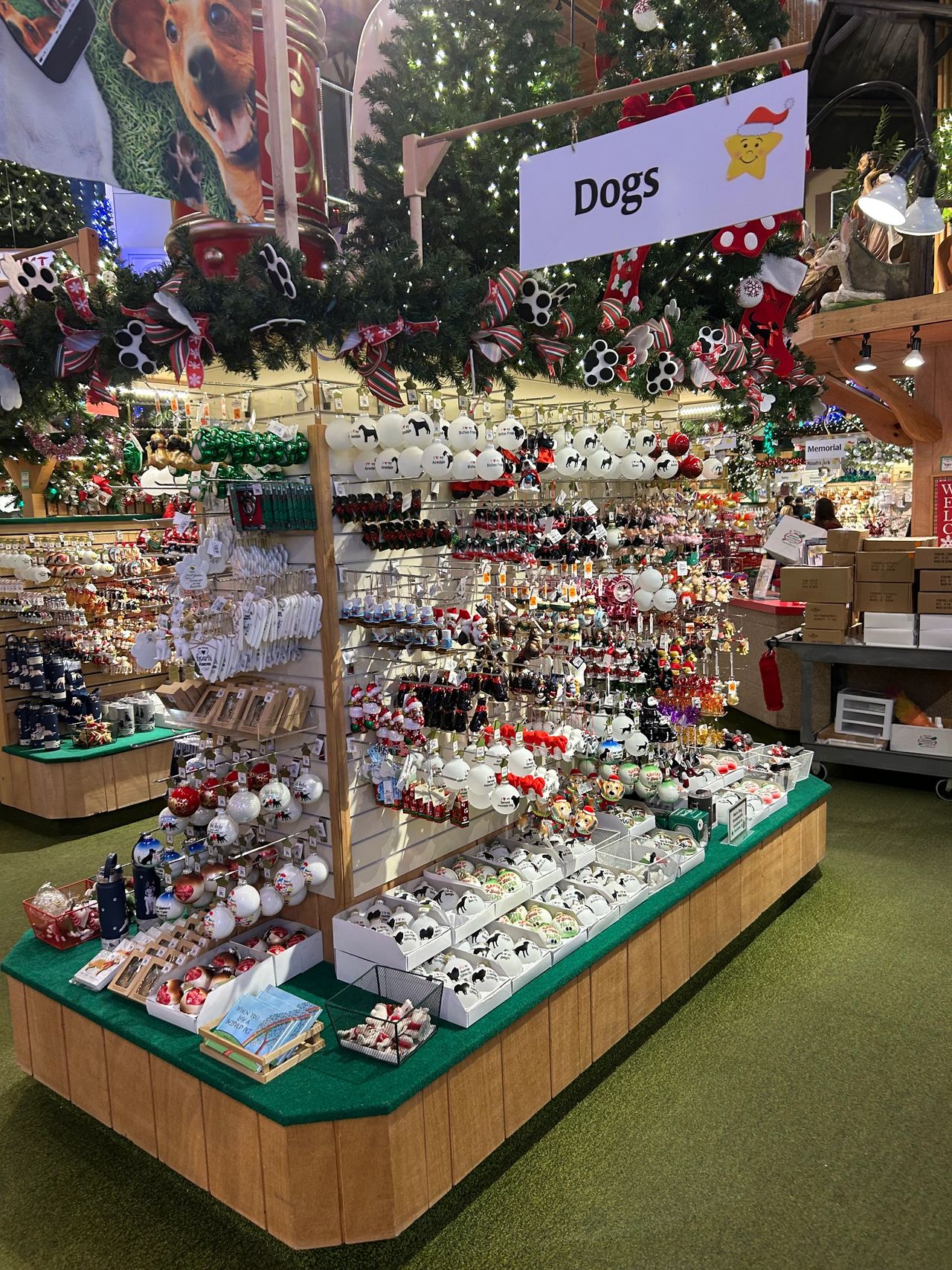 Bronner’s has over 6,000 styles of Christmas ornaments in stock. Nearly every imaginable dog breed has at least one ornament available for your tree. 
