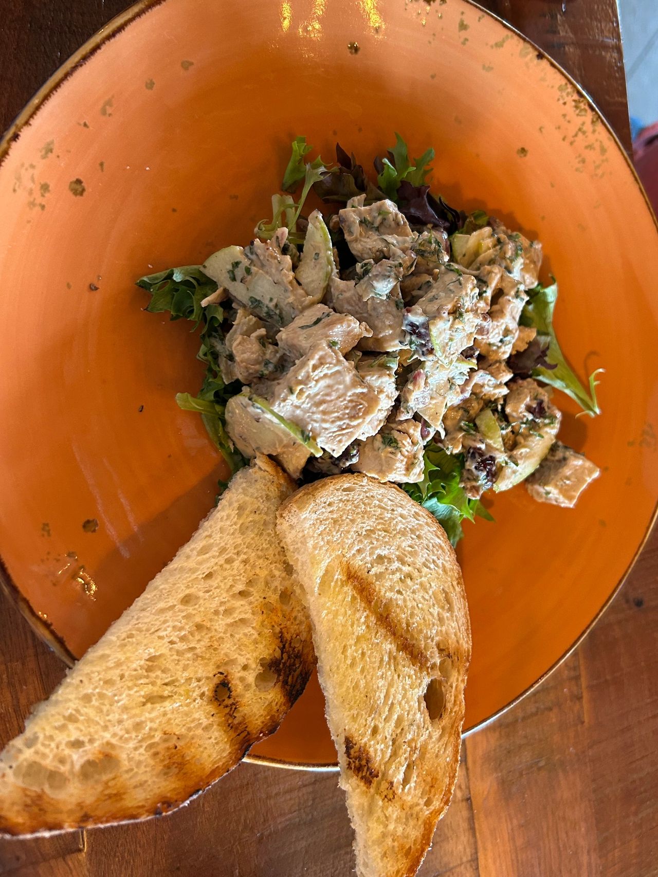Chicken salad at River & Fort in St. Augustine, Florida
