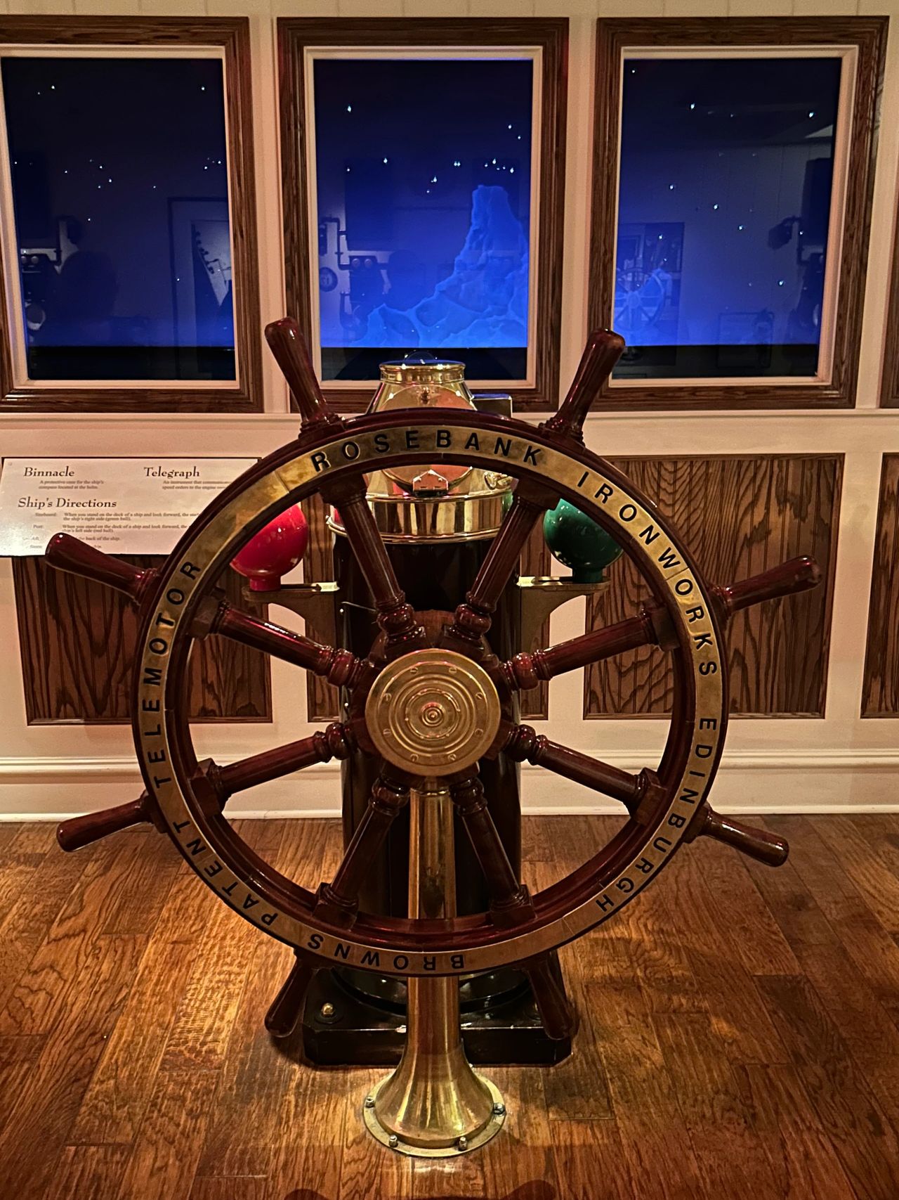 A replica of the Titanic bridge gives you a sense for what the crew saw the night they hit the iceberg. 