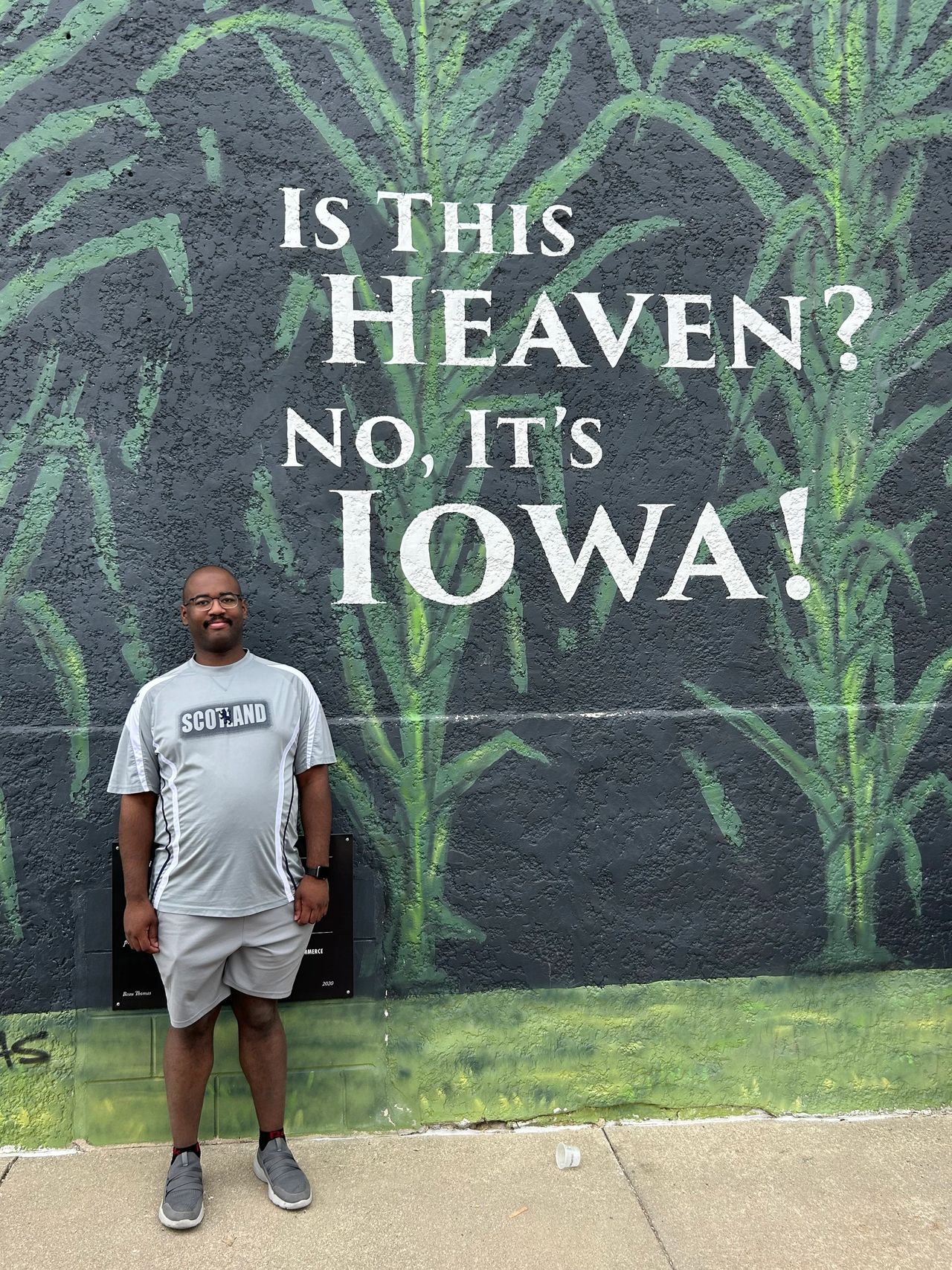 Public art in downtown Dyersville, Iowa that embraces the charm of the movie Field of Dreams. Public art in downtown Dyersville, Iowa that embraces the charm of the movie Field of Dreams.