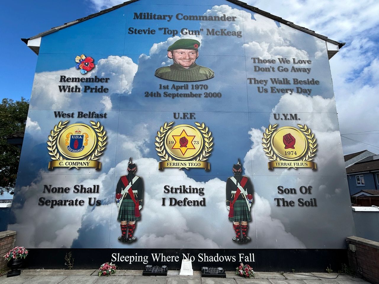 Mural to honor Stevie "Top Gun" McKeag in Belfast, Northern Ireland