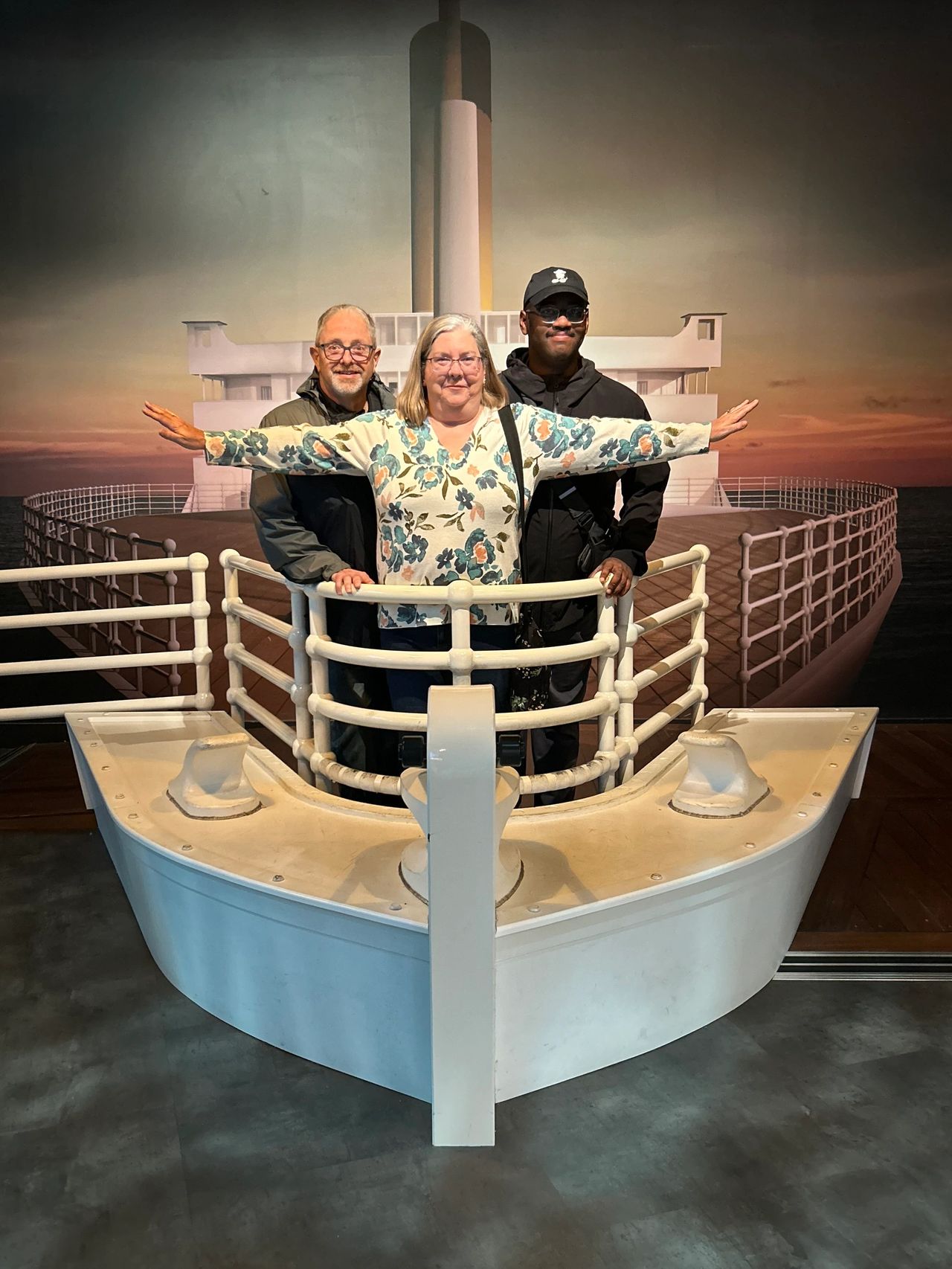 Recreated front of the Titanic