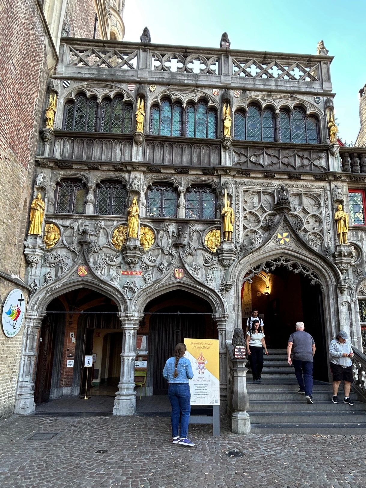 Tucked in downtown Bruges is the Basilica of the Holy Blood. The church claims that they have a piece of cloth stained with the blood of Jesus Christ. Tucked in downtown Bruges is the Basilica of the Holy Blood. The church claims that they have a piece of cloth stained with the blood of Jesus Christ.