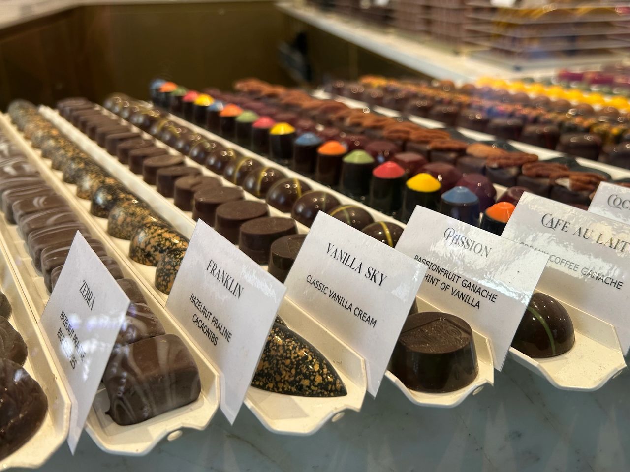 An endless variety of chocolate treats while window shopping all the shops in Bruges, Belgium including Sukerbuyc Chocolatier. An endless variety of chocolate treats while window shopping all the shops in Bruges, Belgium including Sukerbuyc Chocolatier.
