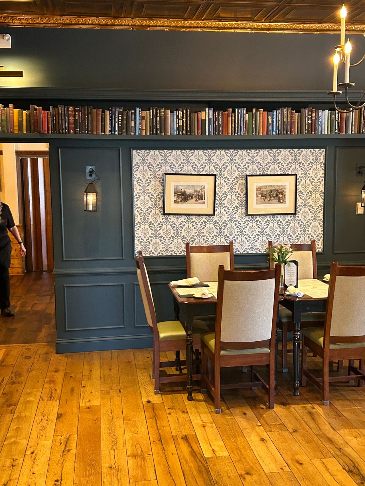 The Charles Dickens dining room is named after the famed British author who visited the Golden Lamb in 1842.