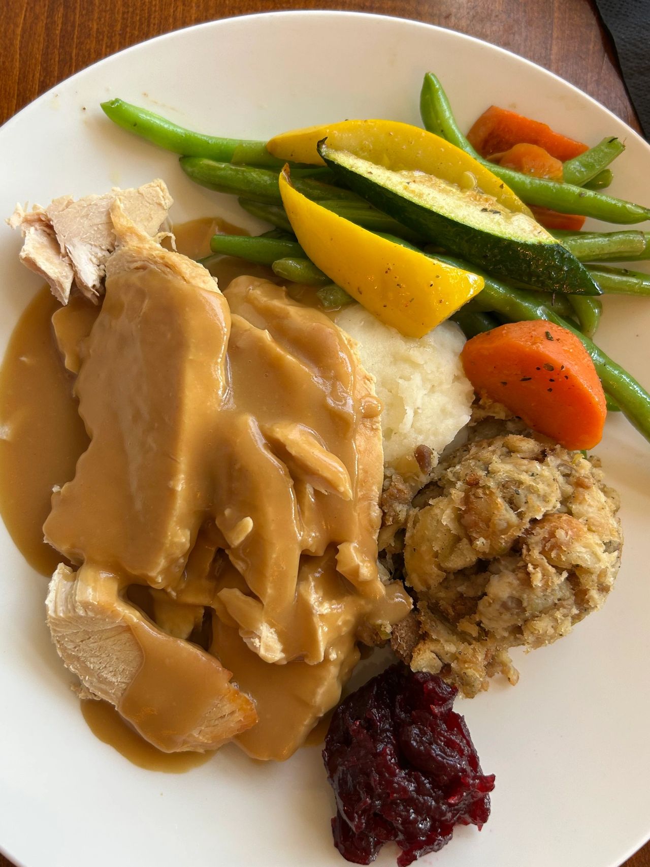 Our favorite meal at the Golden Lamb is the roast turkey and dressing. At our next Thanksgiving meal, we'll be longing for this dinner from the Golden Lamb.