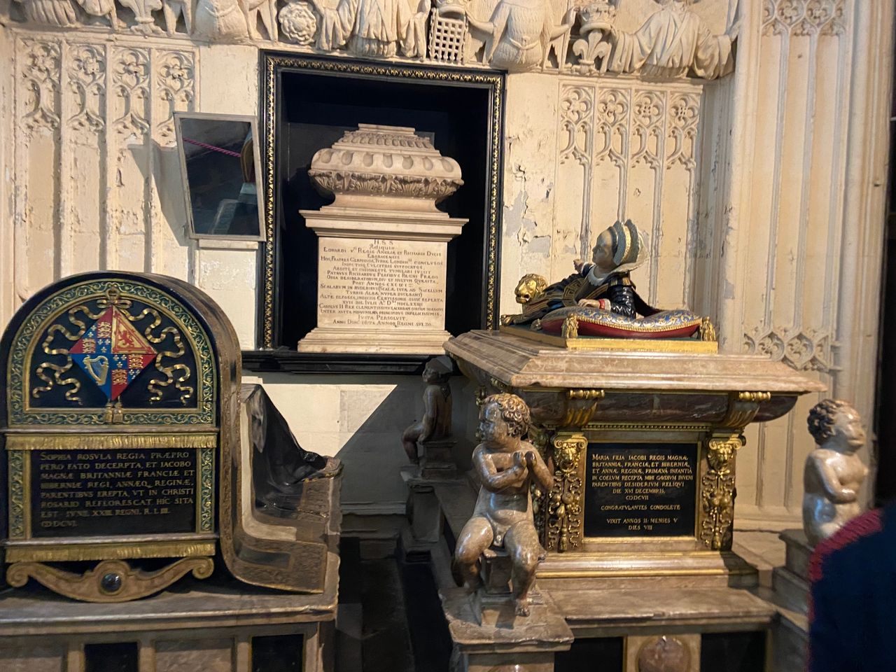 Among the royalty at Westminster Abbey is Edward V, who reigned for less than three months in 1483.