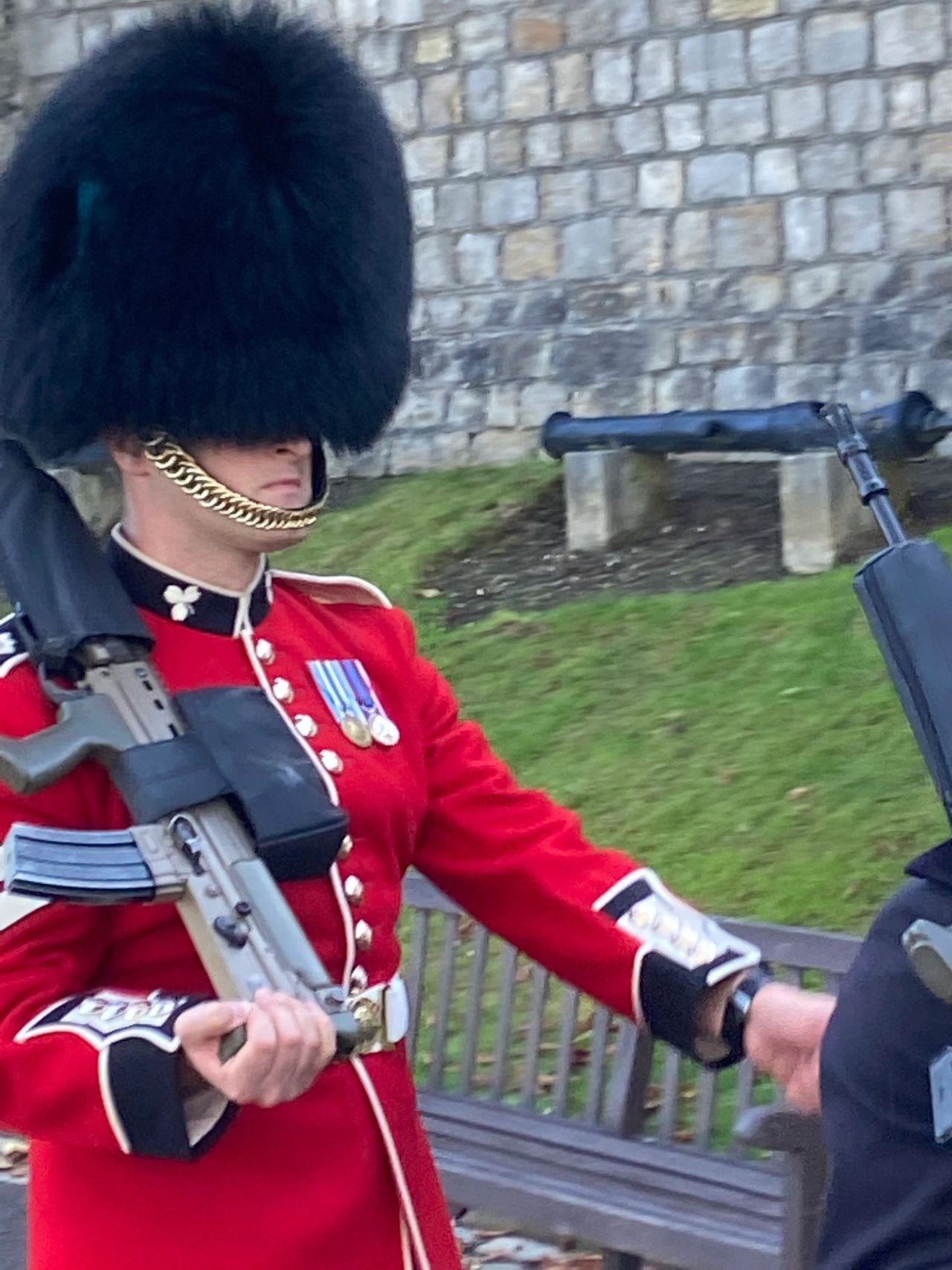 Seeing the changing of the guard ceremony at Windsor Castle offered us an up close opportunity to see it without having to fight the bigger crowds at Buckingham Palace.