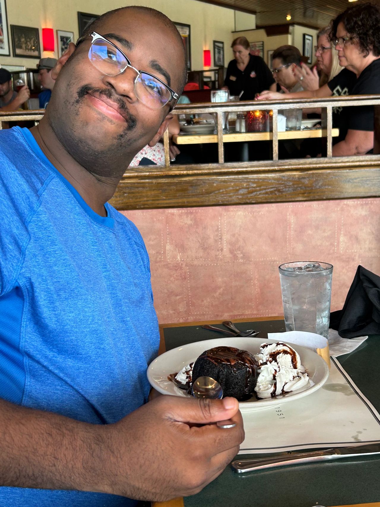 The Montgomery Inn Chocolate Lava Cake with a scoop of Cincinnati's very own Graeter's vanilla ice cream is a great ending to a meal. 