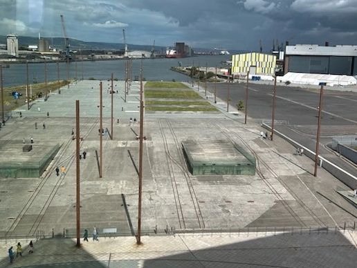 The slipways at Titanic Belfast