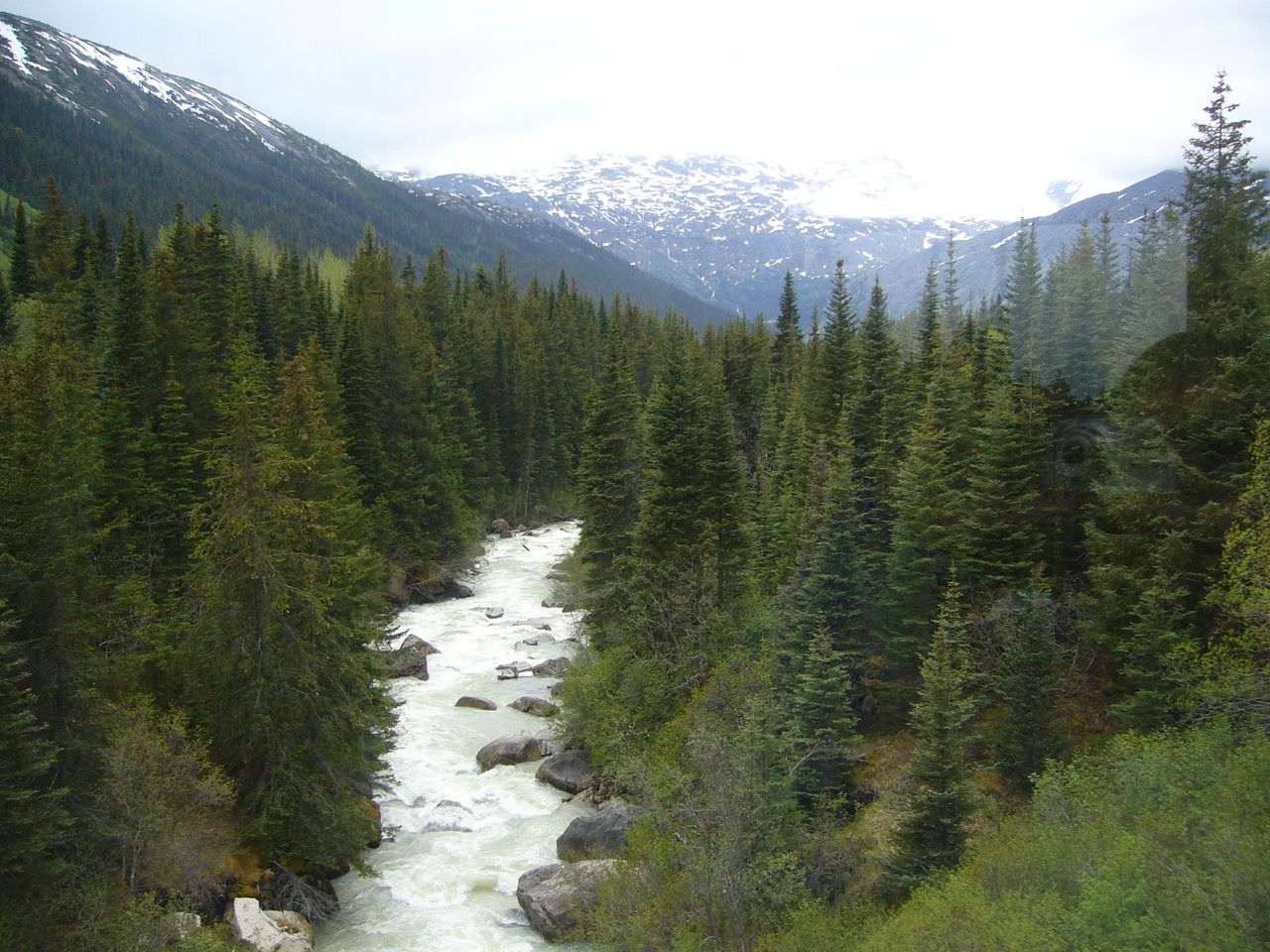 Breathtaking views like this one await you are you wind along 40 miles of track through the Yukon on the White Pass & Yukon Route Railway.