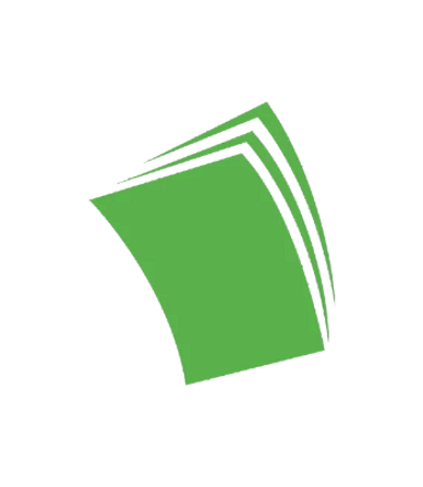 A logo in green and white color 