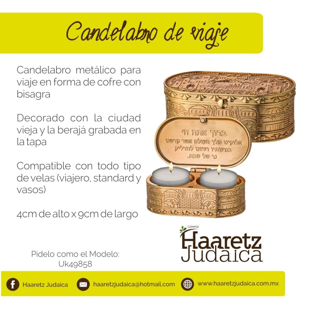 Candelabro de viaje Shabat