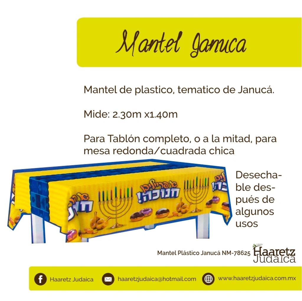 Mantel Tematico Janucá Plastico 
