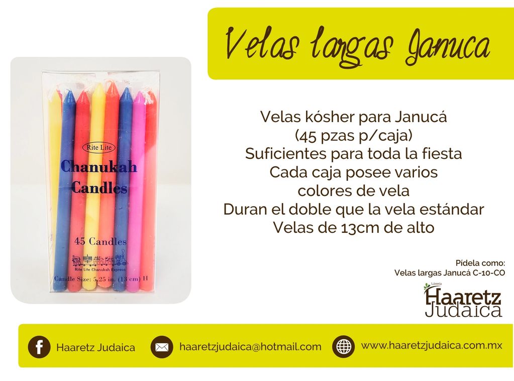 Velas largas Janucá