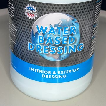 gallon of water-based dressing for trim