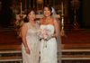 makeup provided on both the mother of the bride and the bride herself.