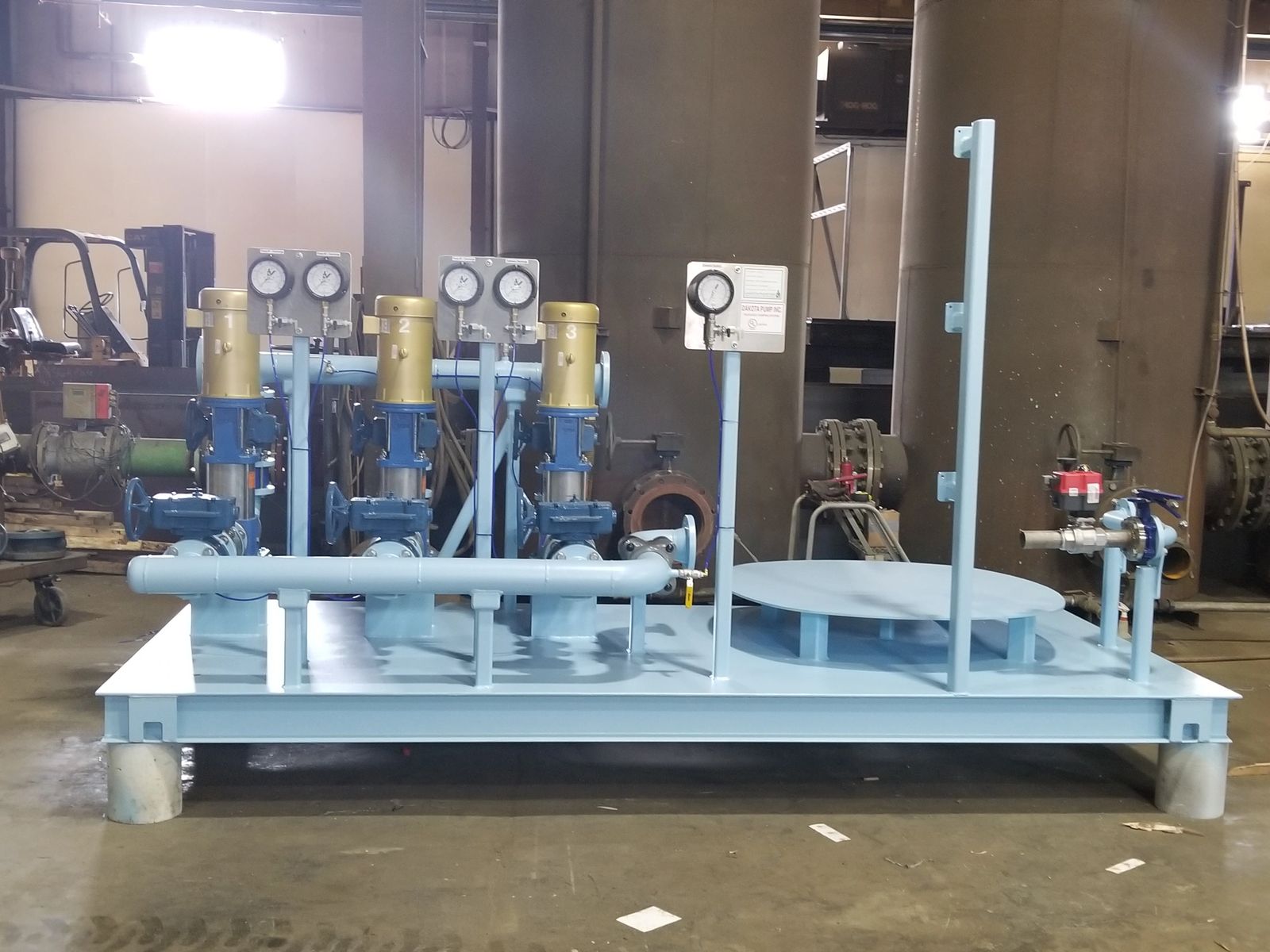 Skid mounted water pump station ready to ship