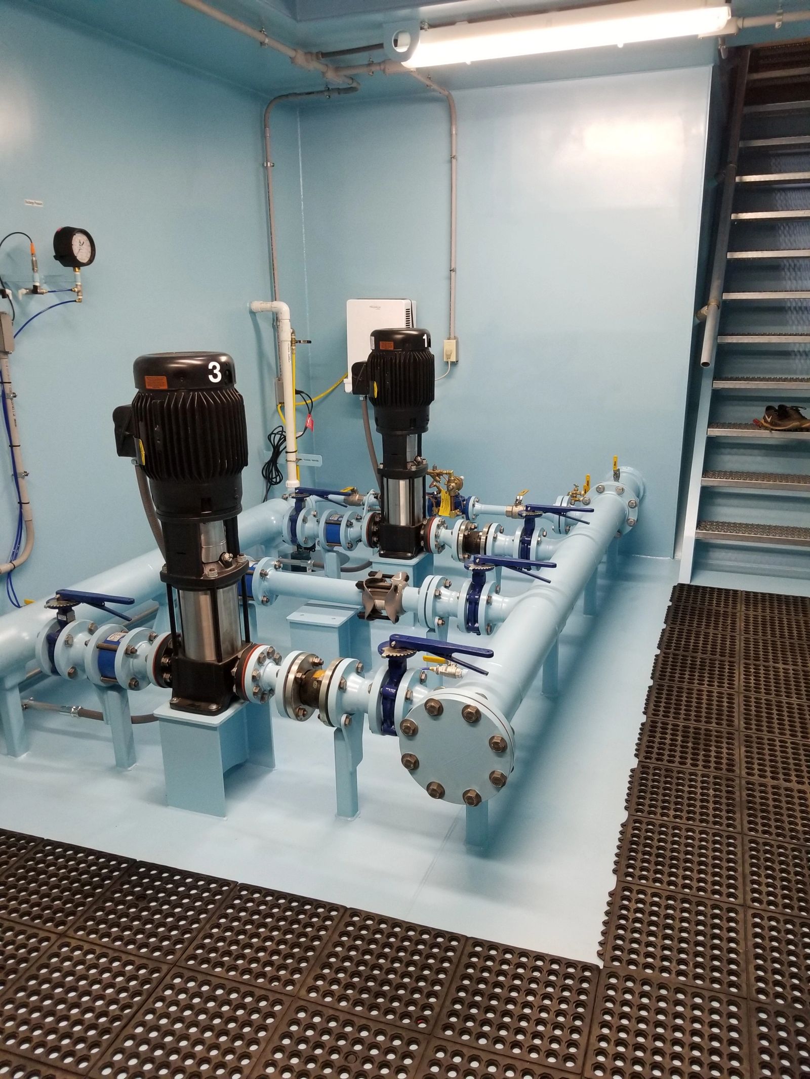 Below grade water booster components