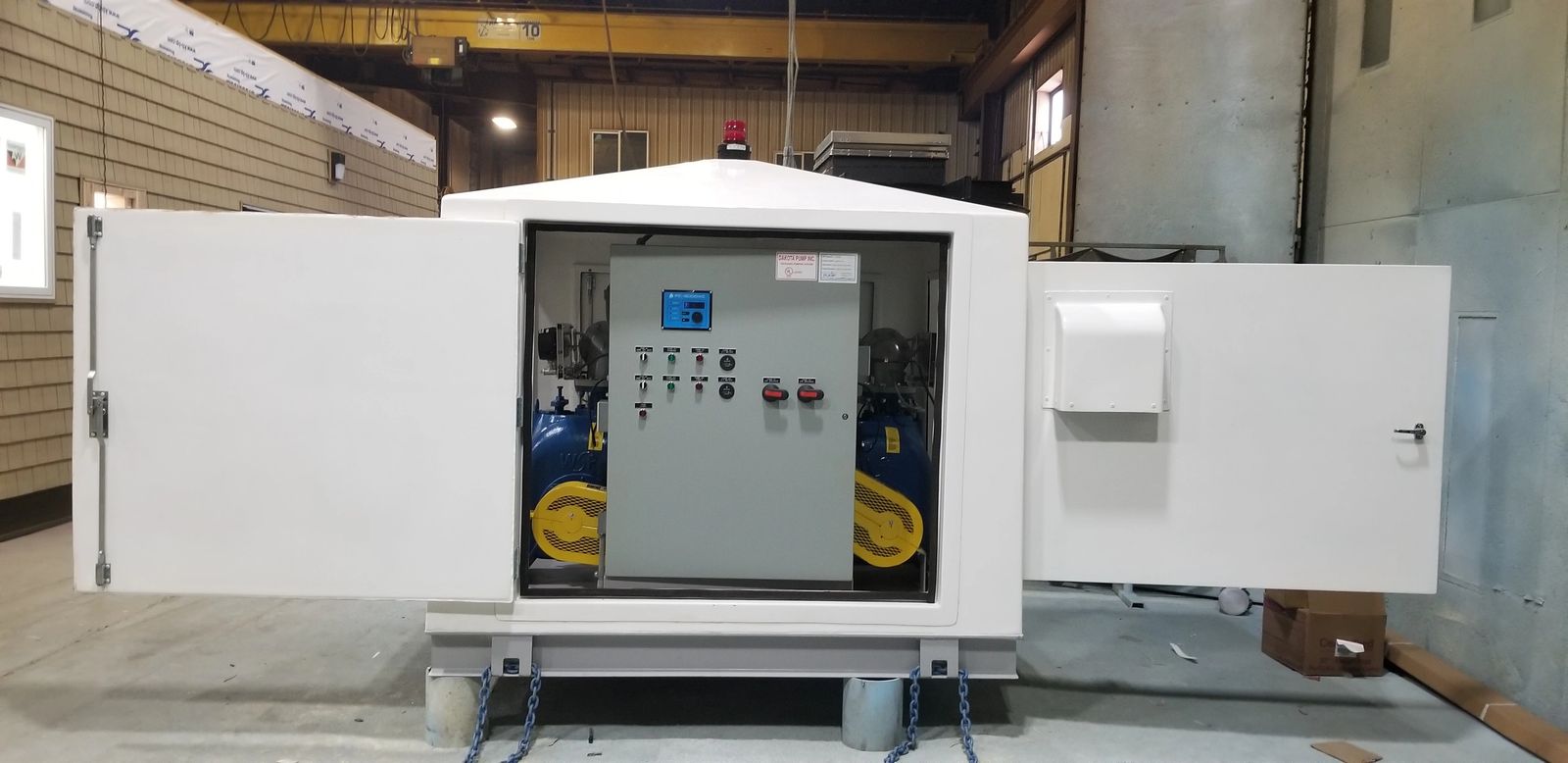Self-priming water sewage system