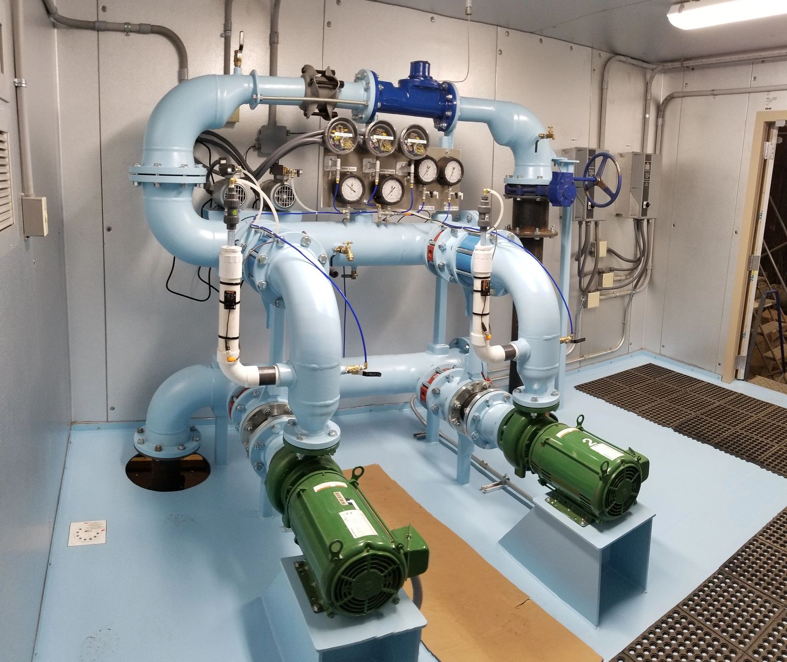 Modular water pumping system booster — alternate view