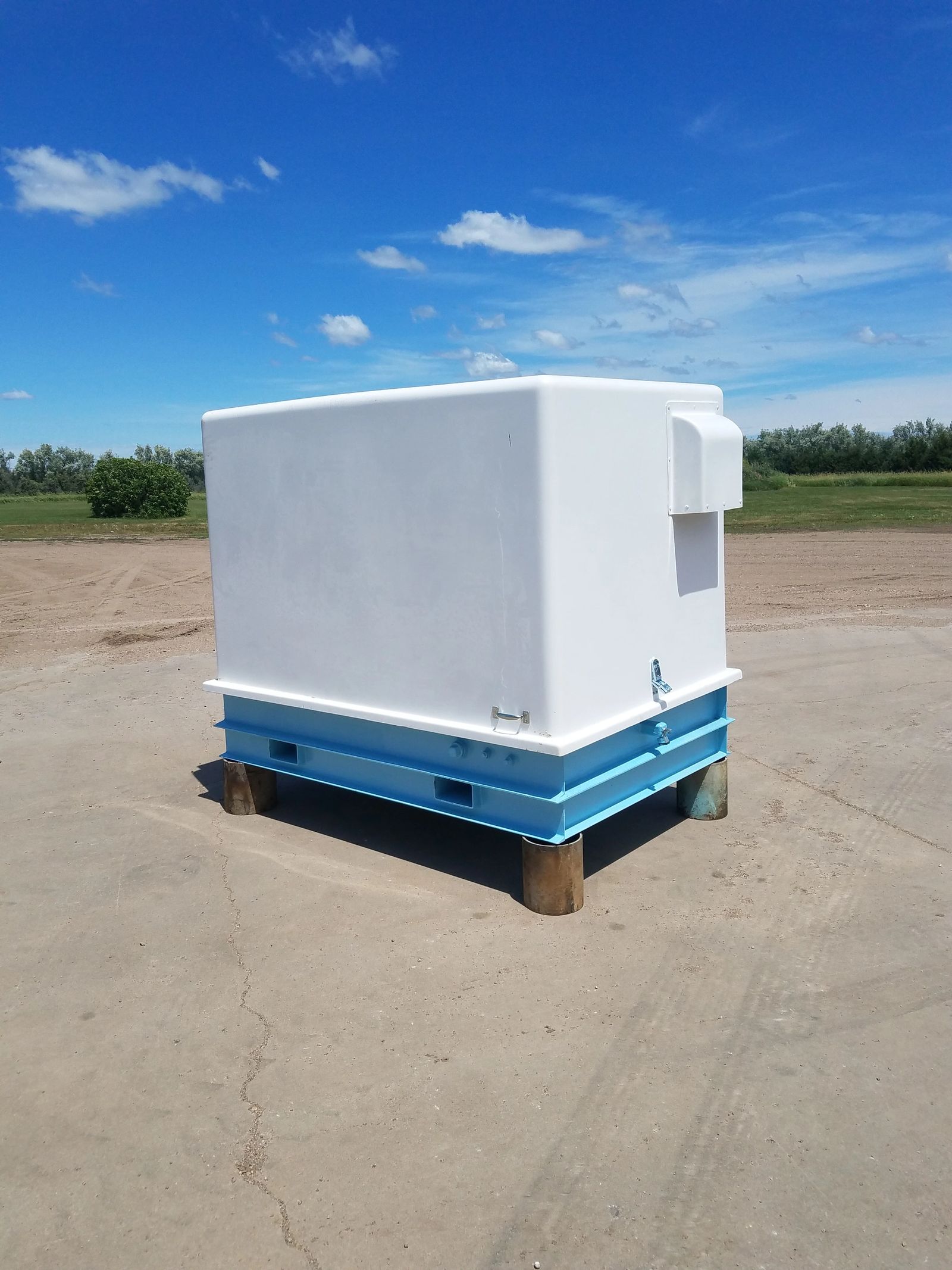 Above grade water booster exterior