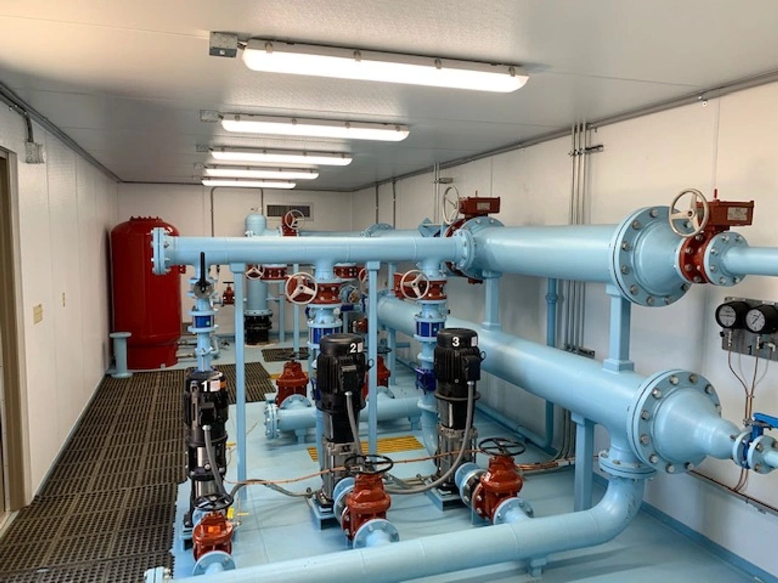 Interior water pumping station components — Sidney, MT
