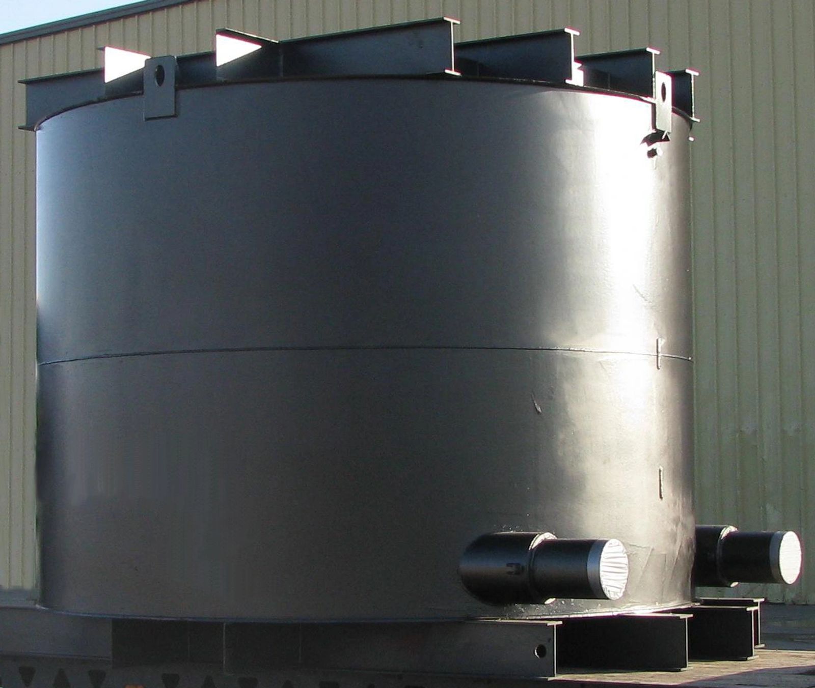 Flooded suction sewage pump station exterior