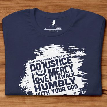 Micah 6:8 Shirt, Bella+Canvas 3001 version