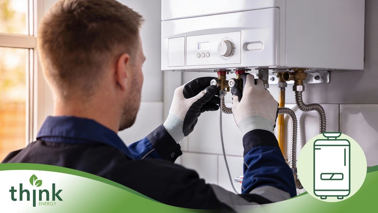 A boiler being serviced by Think Energy in Hexham