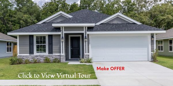 New construction home exterior at Savannah Station in Alachua Florida