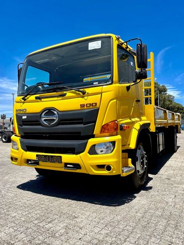 hino 500 drop side yellow