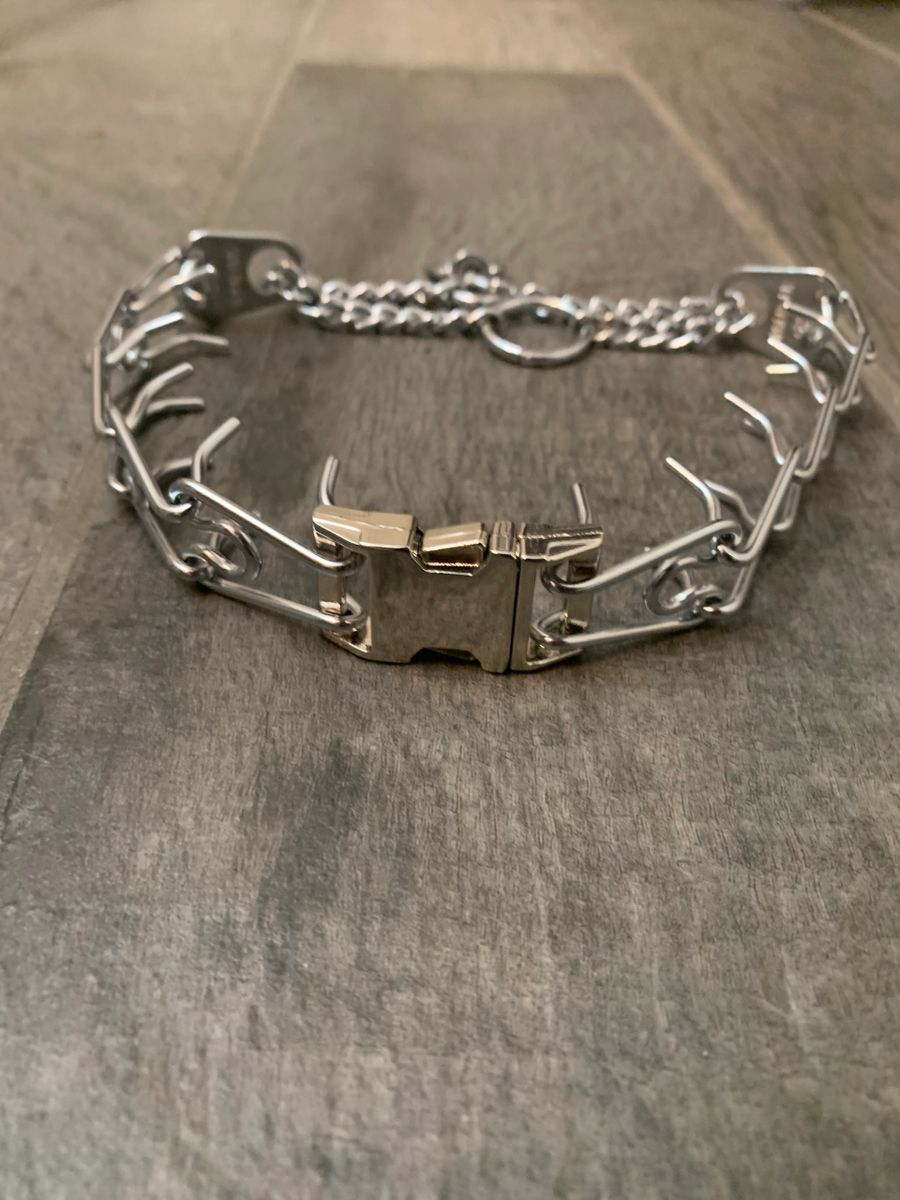Pinch collar store with buckle
